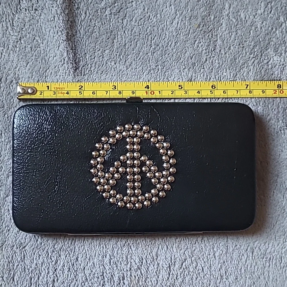 Studded Peace Wallet/Clutch - Picture 8 of 10